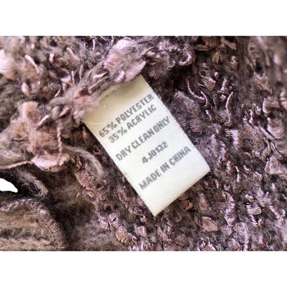 Cecico Long Line Cardigan Women's Small Ruffles Knit in Plum Shade - Picture 8 of 13